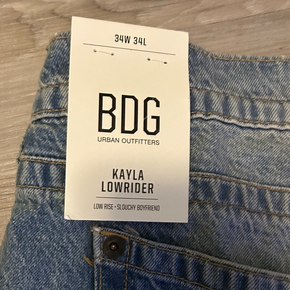 Kayle low rider BDG jeans Men's Relaxed Fit Denim Jeans 34/34 - Picture 5 of 5